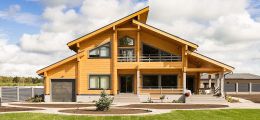 Дом в стиле модерн из клееного бруса по проекту Ольденбург - фото 2 на сайте Holz House